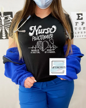 Load image into Gallery viewer, Nurse Practitioner Brain and Heart Tee