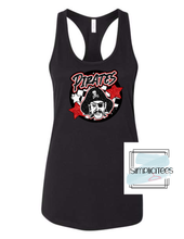 Load image into Gallery viewer, Pirate Circle Glitter Mascot Head Design ADULT Tee
