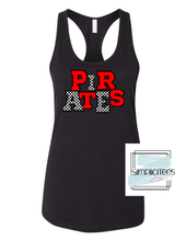 Load image into Gallery viewer, Red and Checkered PIRATES Design ADULT Tee