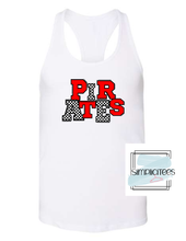 Load image into Gallery viewer, Red and Checkered PIRATES Design ADULT Tee
