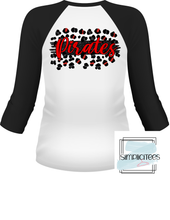 Load image into Gallery viewer, Pirate Leopard Black and Red
