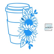 Load image into Gallery viewer, Sunflower Coffee Cup Decal
